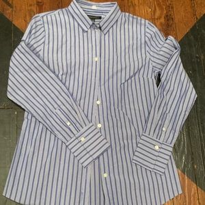 Blue & White Striped Banana Republic Button Shirt